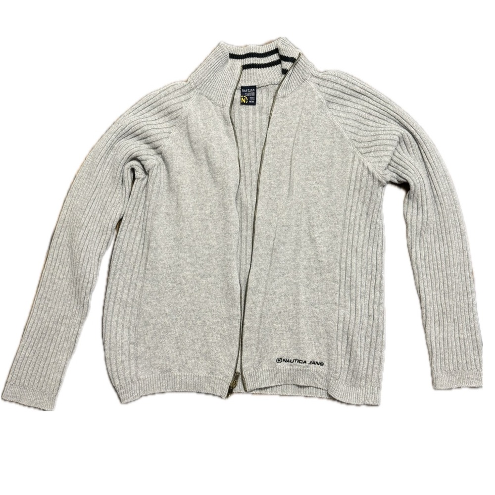 ✨Men’s Grey Sweater Jacket Nautical